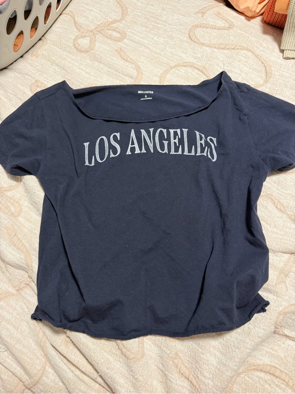 Hollister Navy Short Sleeve 'Los Angeles' Graphic Tee